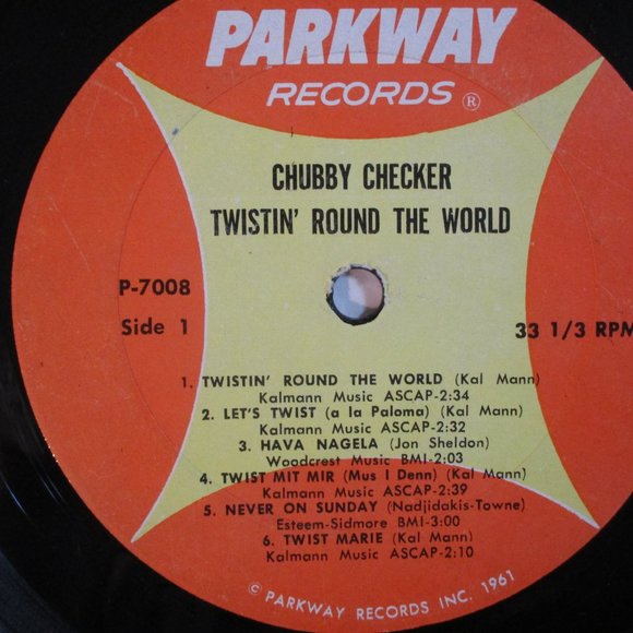 Vtg 1961 King of Twist Chubby Checker Vinyl LP Record Twistin Round the World - Picture 4 of 6